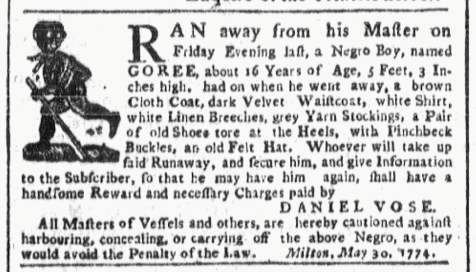 image of runaway ad for Goree